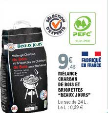 mélange charbon de bols et briquettes "beaux jours"