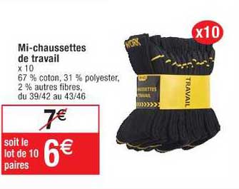 mi-chaussettes de travail