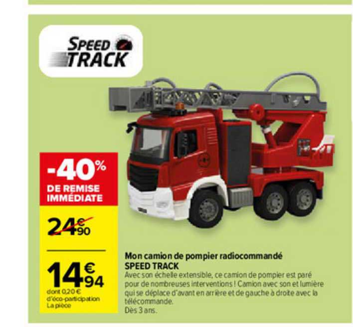 mon camion de pompier radiocommandé speed track