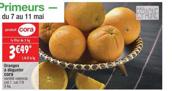 oranges à déguster cora