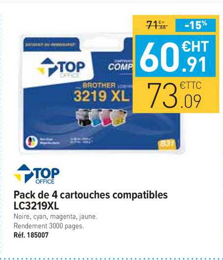 pack de 4 cartouches compatibles lc3219xl
