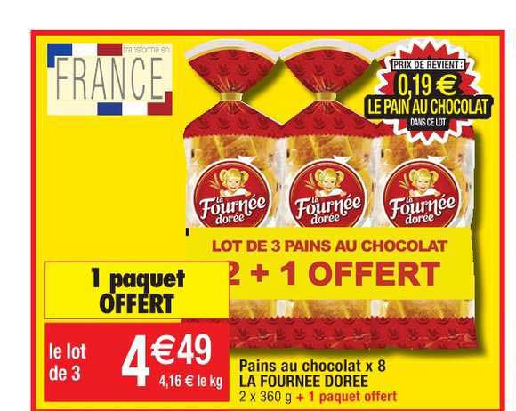 Pains Au Chocolat X8 La Fournée Dorée