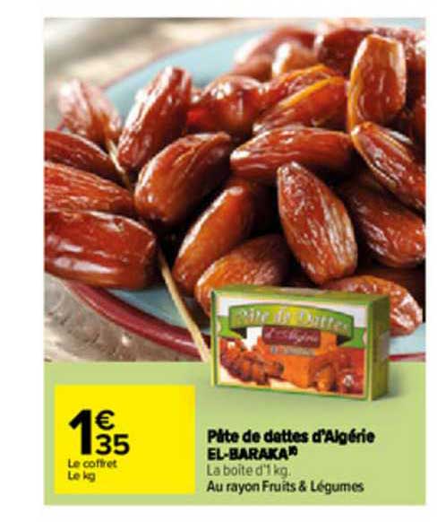 pâte de dattes d'algérie el-baraka