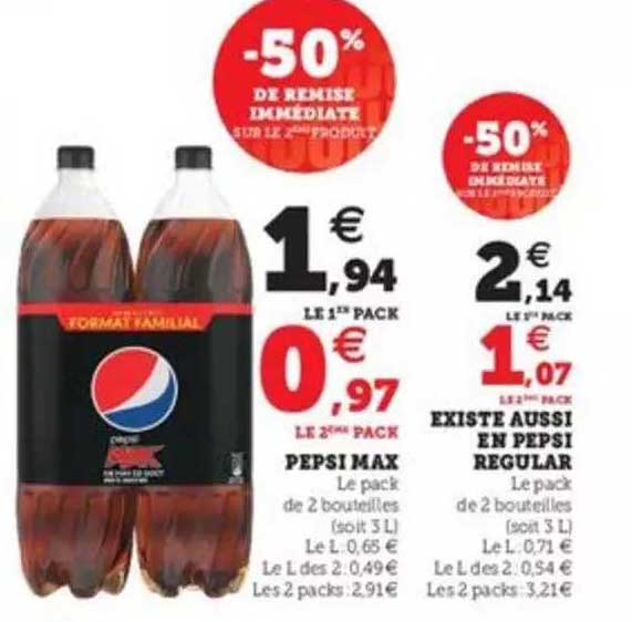 Pepsi Max, Existe Aussi En Pepsi Regular
