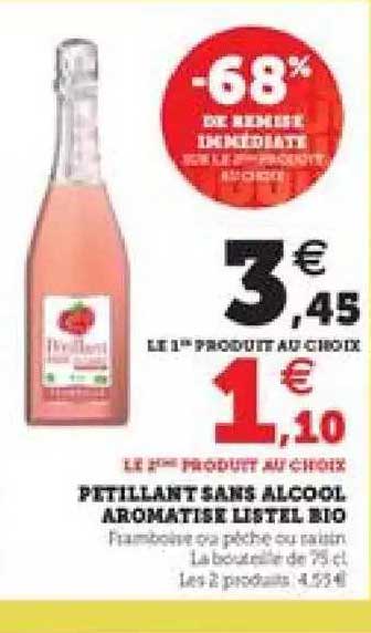 Pétillant Sans Alcool Aromatisé Listel Bio