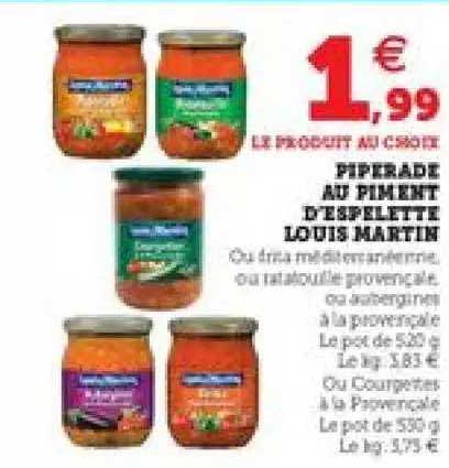 piperade au piment d'espelette louis martin