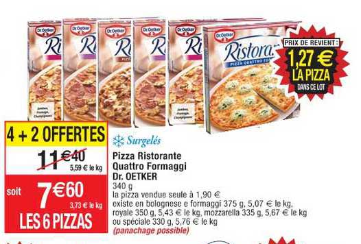pizza ristorante quattro formaggi dr. oetker