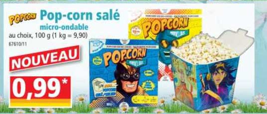 pop-corn salé micro-ondable