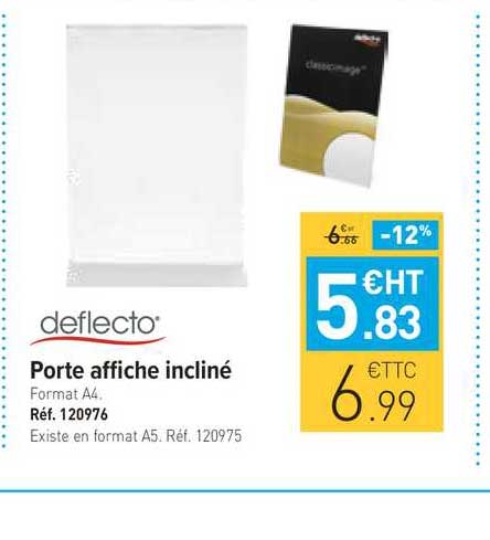 porte affiche incliné deflecto