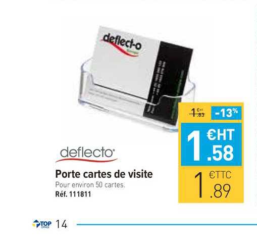 porte cartes de visite deflecto