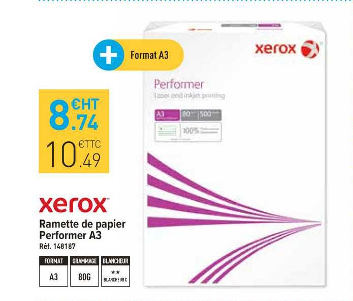 ramette de papier performer a3 xerox
