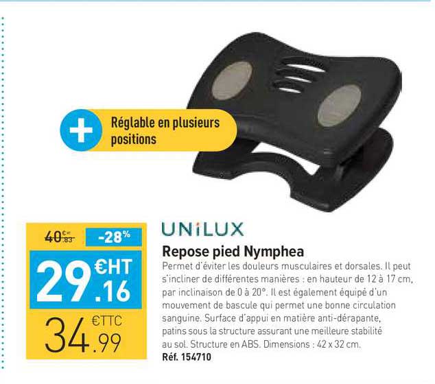 repose pied nymphea unilux