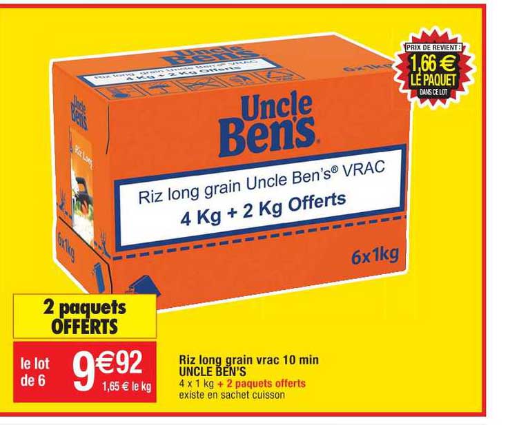 riz long grain vrac 10 min uncle ben's
