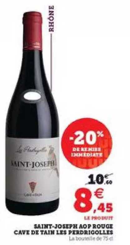 saint-joseph aop rouge cave de tain les perdrigolles