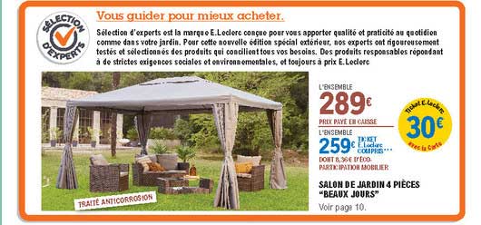 salon de jardin 4 pièces "beaux jours"