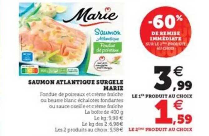 Saumon Atlantique Surgele Marie