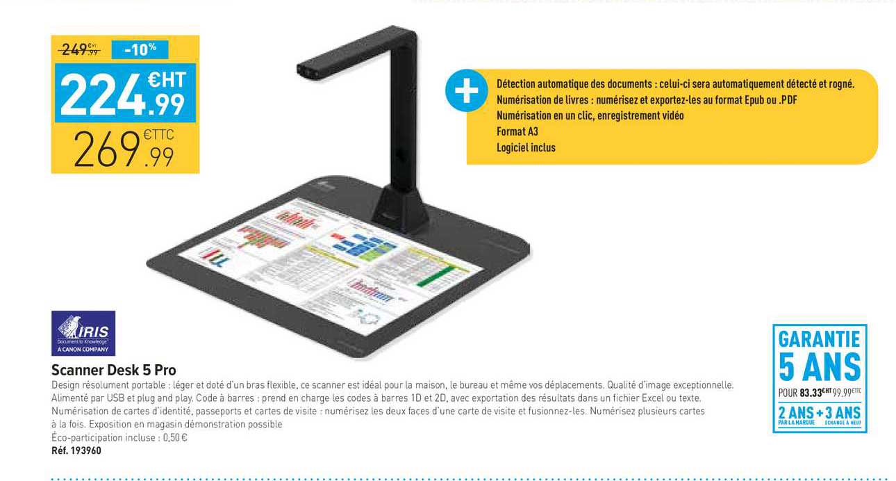 scanner desk 5 pro iris