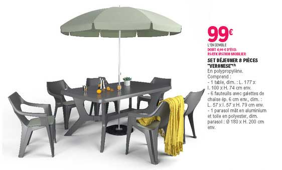 set déjeuner 8 pièces "veronèse"