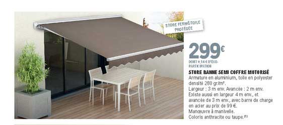 store banne semi coffre motorisé