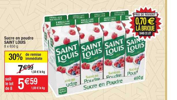 sucre en poudre saint louis