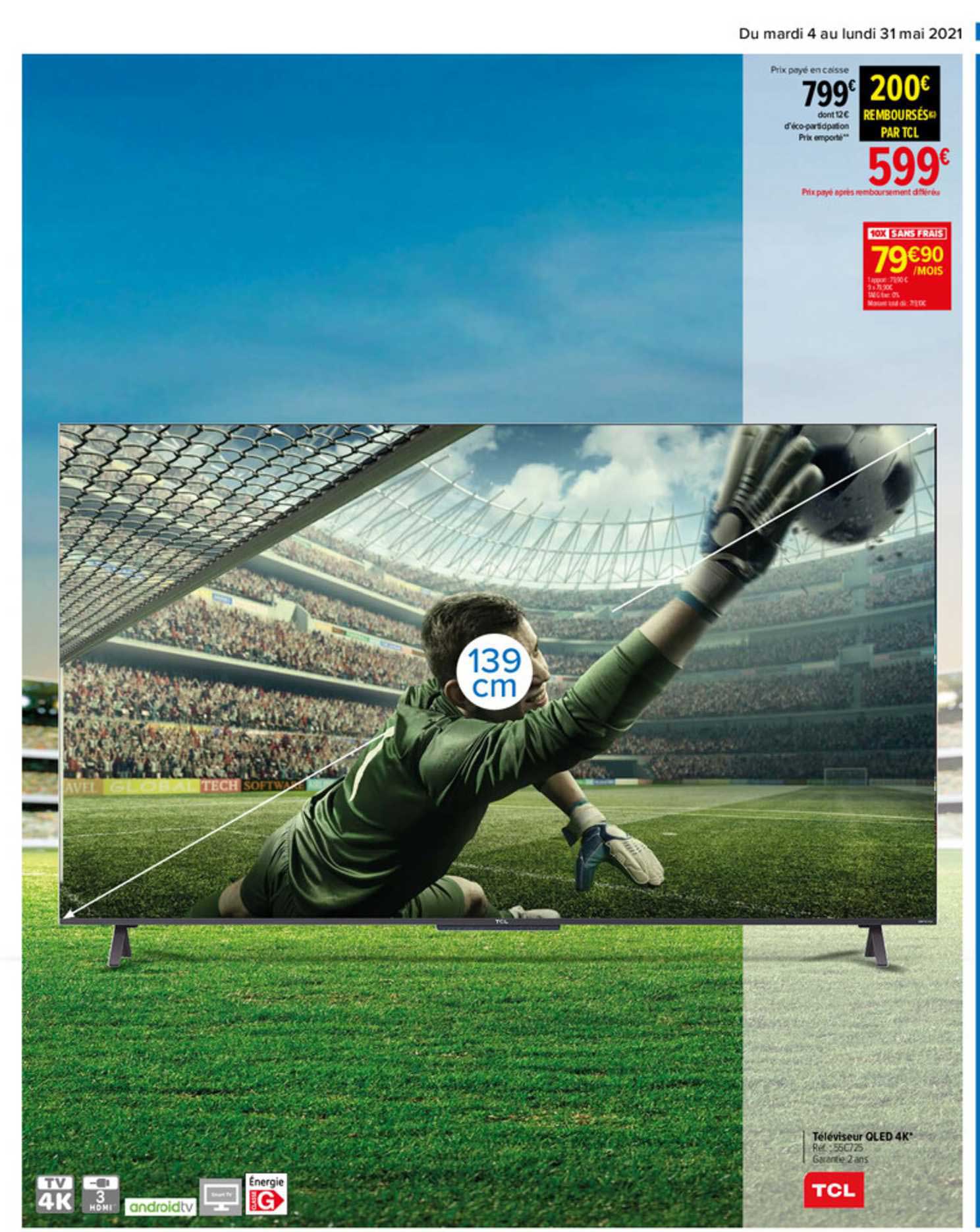 télévision qled 4k tcl