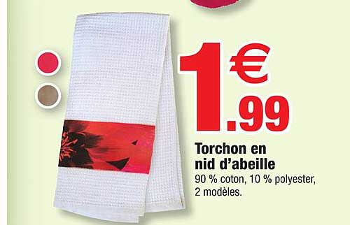 torchon en nid d'abeille