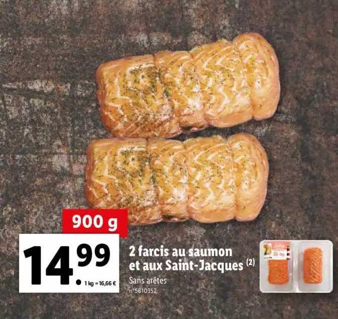 2 farcis au saumon et aux saint-jacques