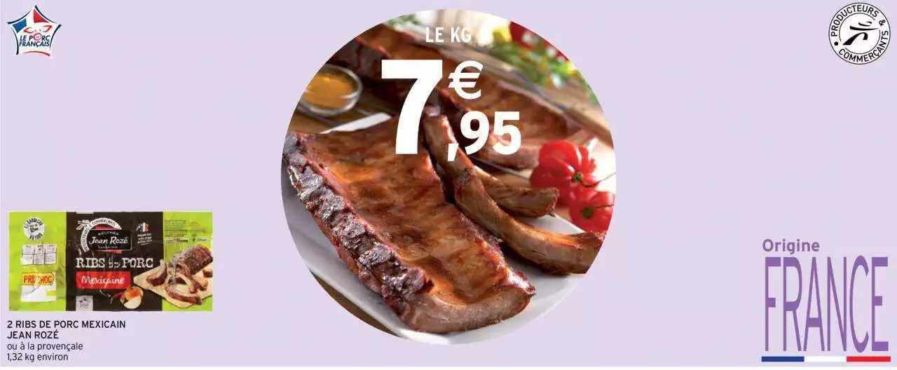 2 ribs de porc mexicain jean rozé