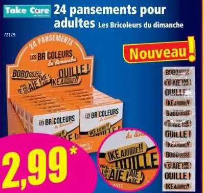 24 pansements pour adultes take care