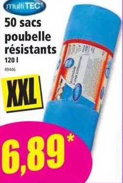 50 sacs poubelle résistants multiTEC