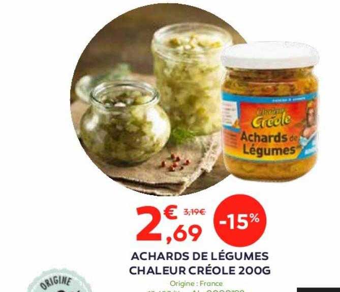 achards de légumes chaleur créole 200 g