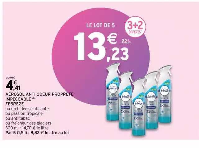 aérosol anti odeur propreté impeccable febreze