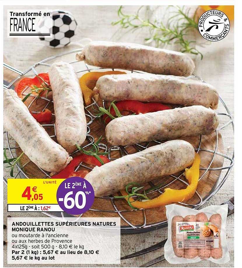 andouillettes supérieures natures monique ranou