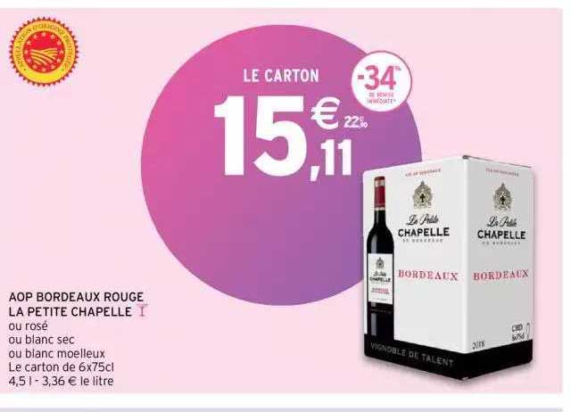 aop bordeaux rouge la petite chapelle