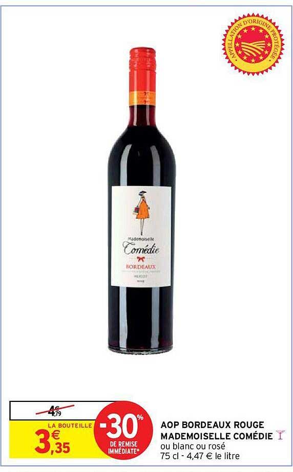 aop bordeaux rouge mademoiselle comédie