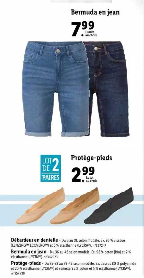 bermuda en jean, protège-pieds