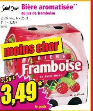 bière aromatisée au jus de framboise saint-omer