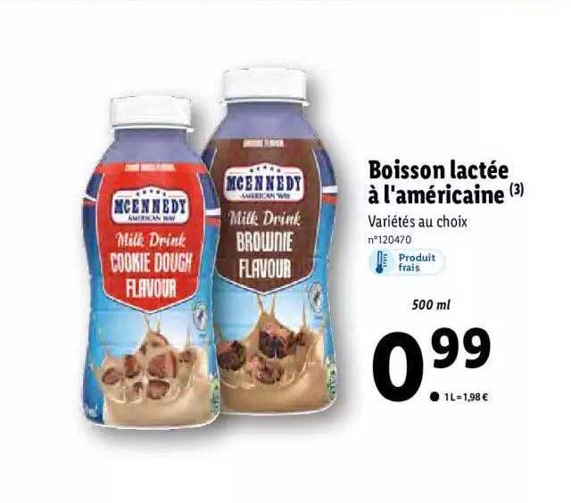 boisson lactée à l'américaine mcennedy