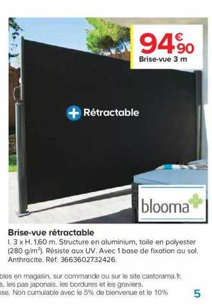 brise-vue rétractable