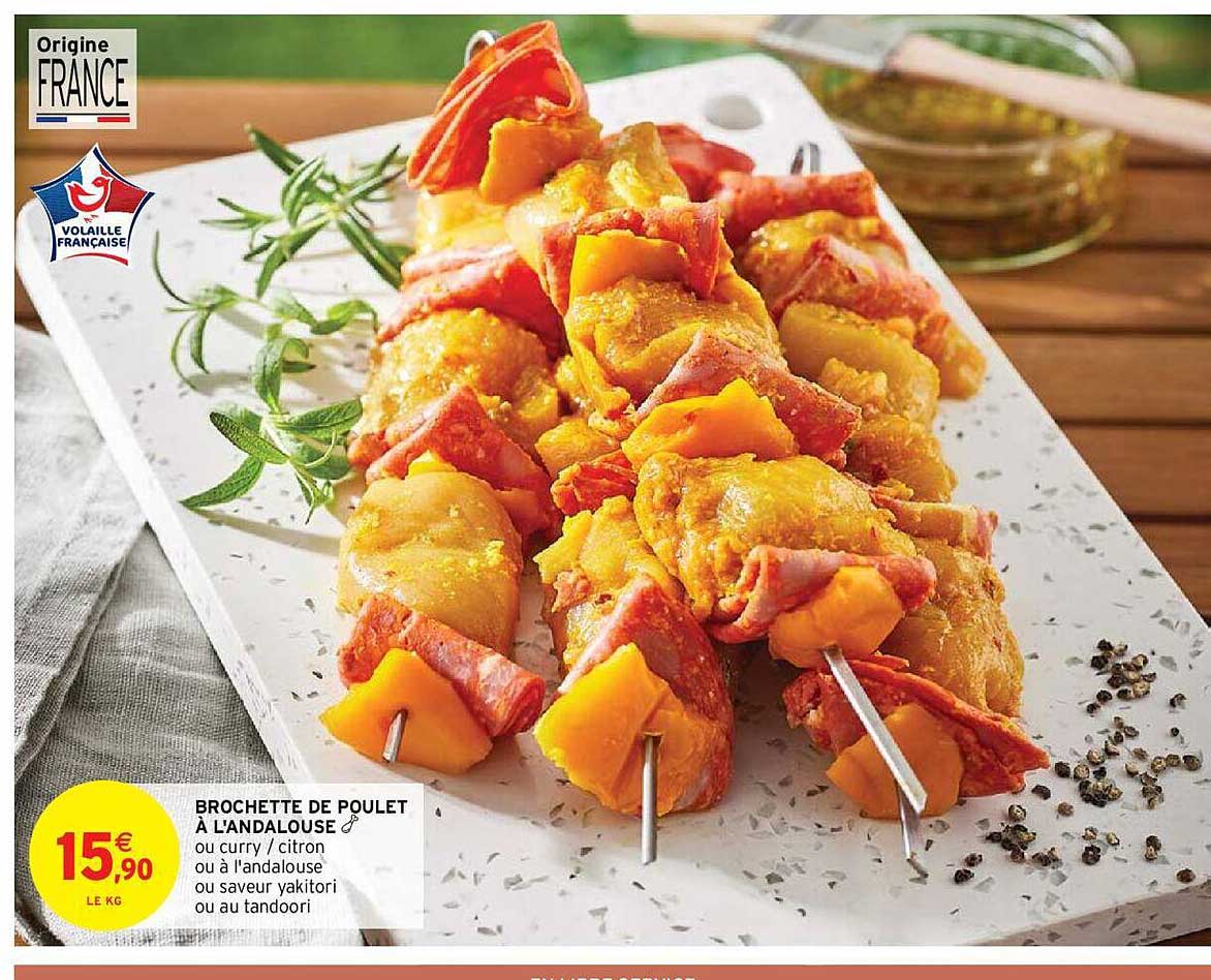 brochette de poulet à l'andalouse