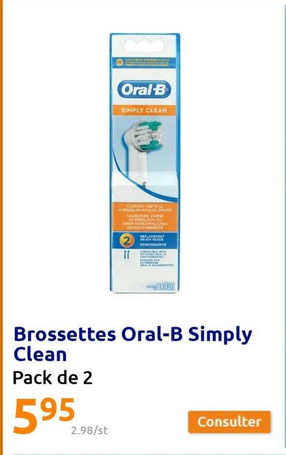 brossettes oral-b simply clean