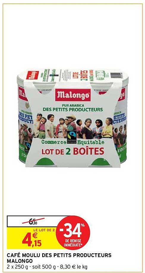 café moulu des petits producteurs malongo