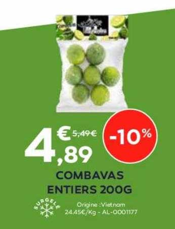 combavas entiers 200g