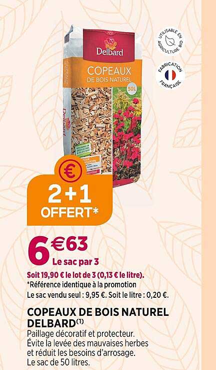 copeaux de bois naturel delbard