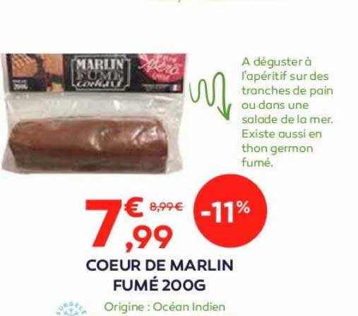 cœur de marlin fumé 200 g