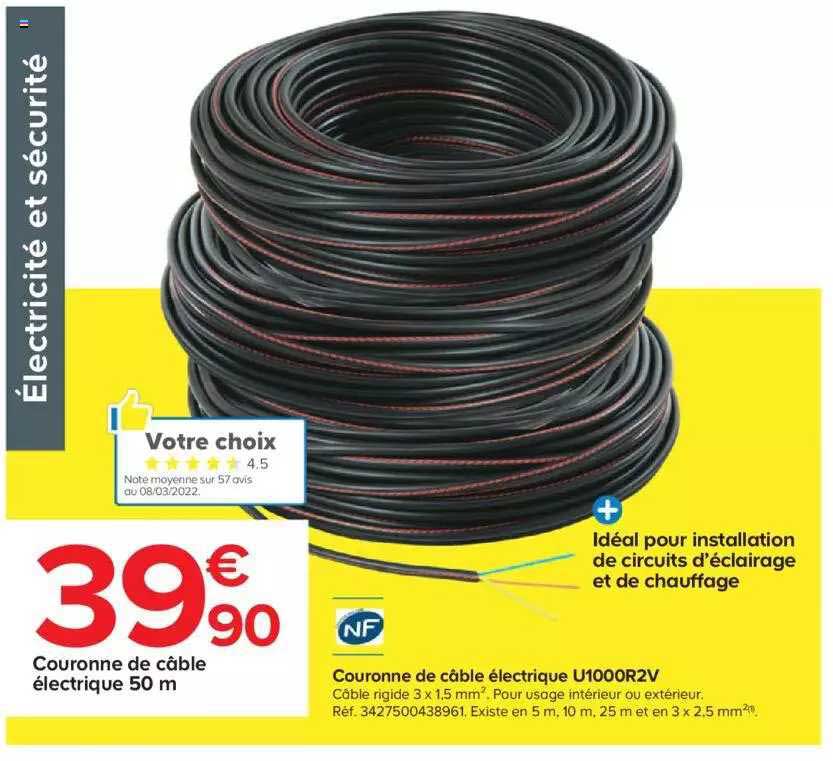 couronne de câble électrique u1000r2v