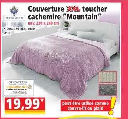 Couverture Xxl Toucher Cachemire "mountain"