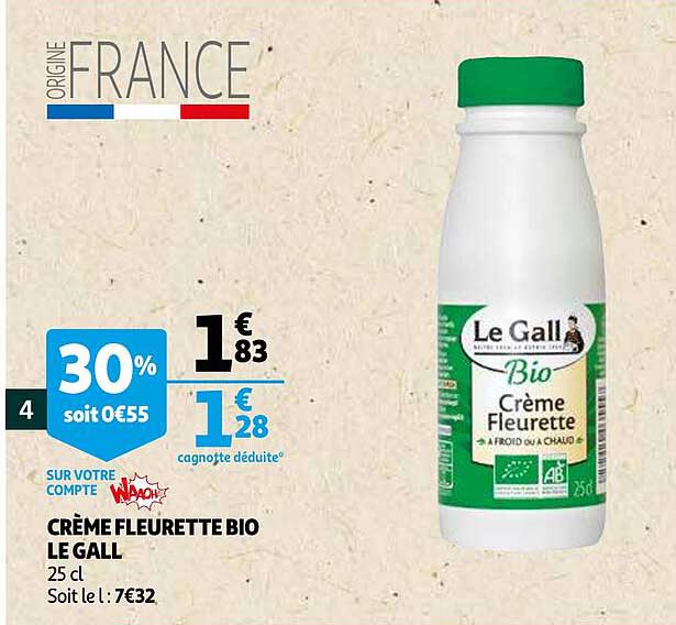 crème fleurette bio le gall