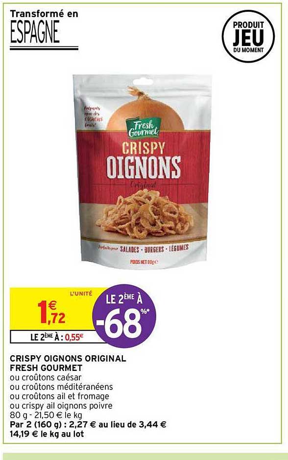 Crispy Oignons Original Fresh Gourmet