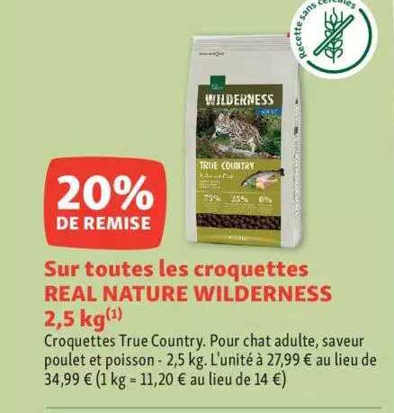 croquettes real nature wilderness 2,5 kg